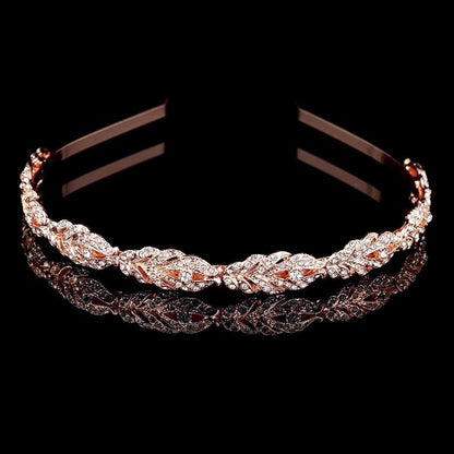 "Analise" - Crystal Bridal Headband - Available in Rose Gold, Silver and Yellow Gold
