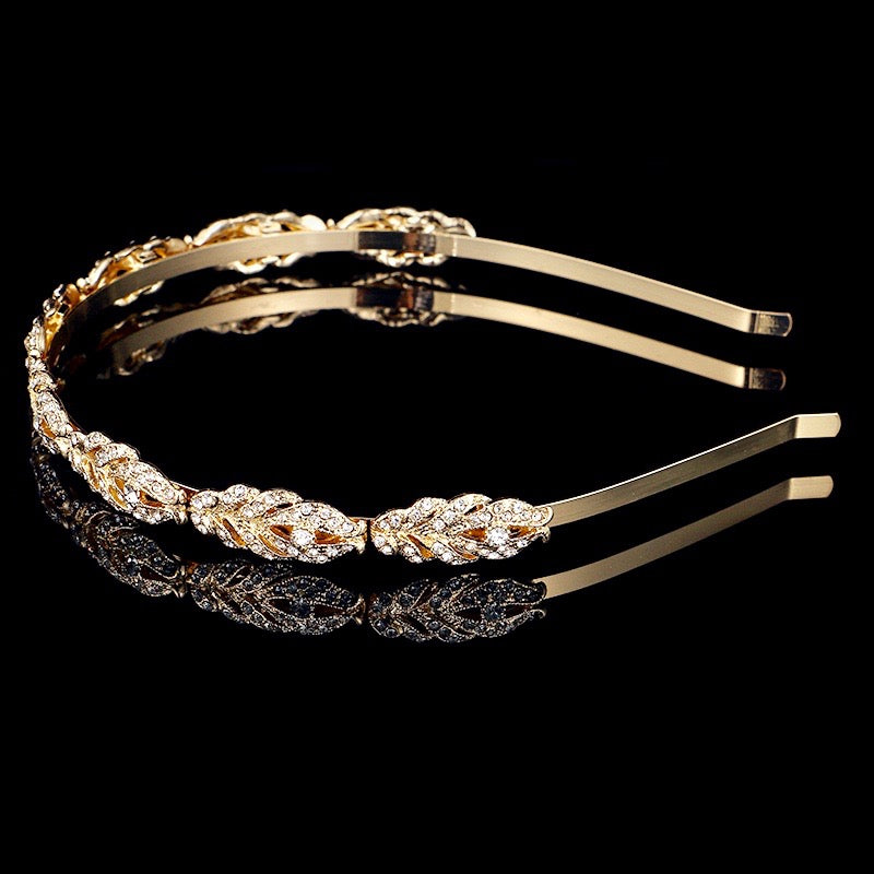 "Analise" - Crystal Bridal Headband - Available in Rose Gold, Silver and Yellow Gold