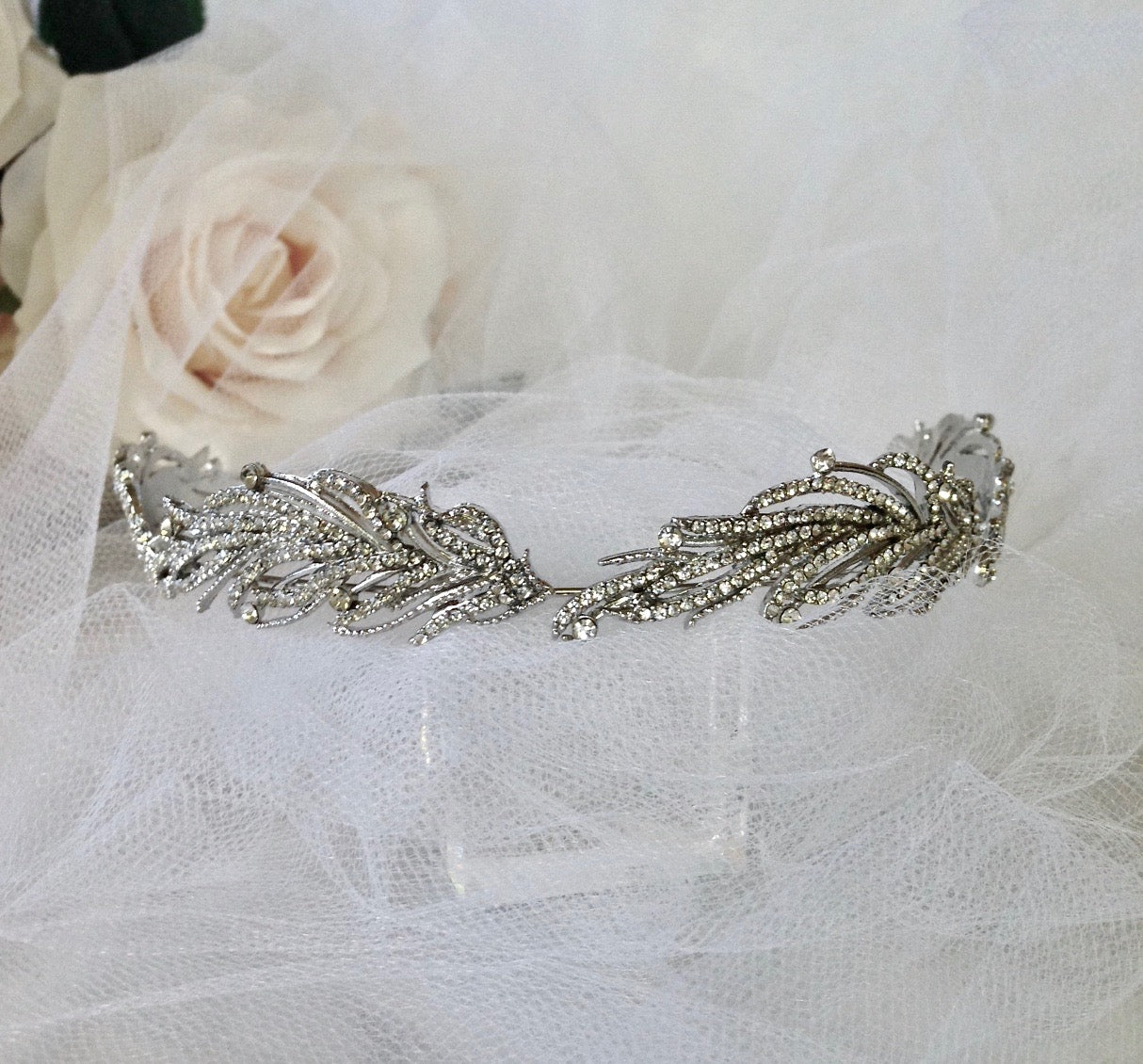 Myrah - Micro-Pave Crystal Bridal Headband/Tiara