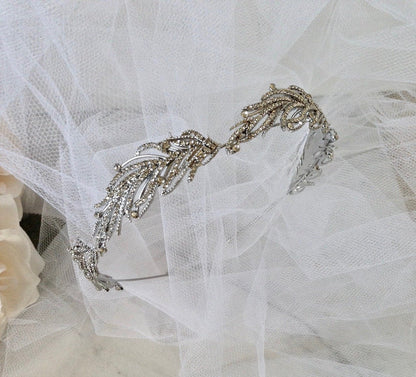 Myrah - Micro-Pave Crystal Bridal Headband/Tiara