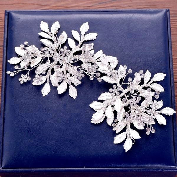 "Selina" - Silver Crystal Bridal Headband/Hair Vine