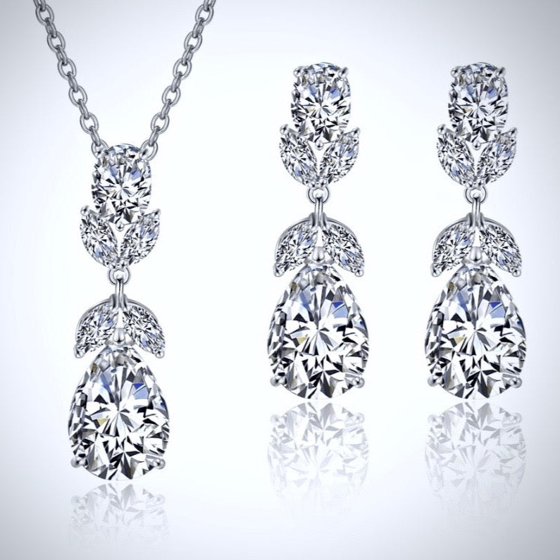Shelby - Cubic Zirconia Bridal Jewelry Set - Available in Silver and Gold