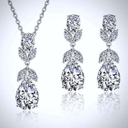 Shelby - Cubic Zirconia Bridal Jewelry Set - Available in Silver and Gold