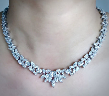 Iris - Cubic Zirconia Bridal Jewelry Set - Available in Silver and Rose Gold