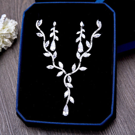 Darla - Silver Cubic Zirconia Bridal Jewelry Set