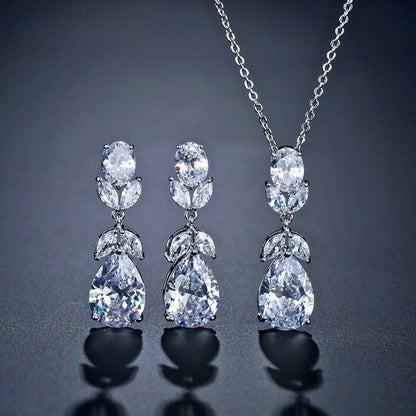 Shelby - Cubic Zirconia Bridal Jewelry Set - Available in Silver and Gold
