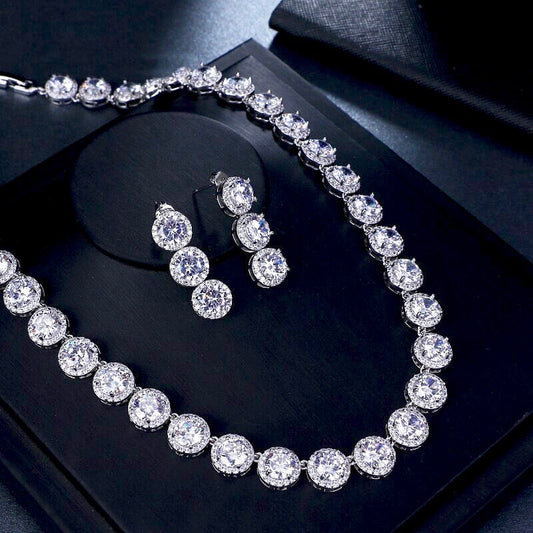 Whitney - Silver Cubic Zirconia Bridal Jewelry Set
