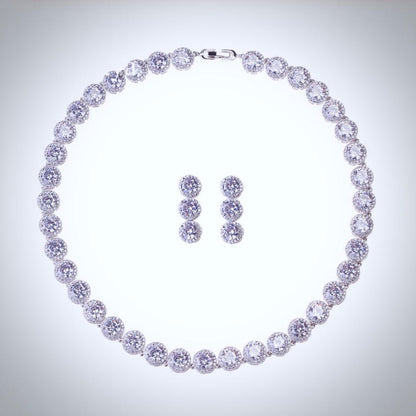 Whitney - Silver Cubic Zirconia Bridal Jewelry Set