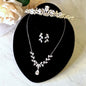 Rochelle - Silver Cubic Zirconia 3-Piece Bridal Jewelry Set With Tiara