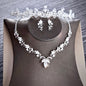 Candice - Silver Cubic Zirconia Bridal 3-Piece Jewelry Set With Tiara