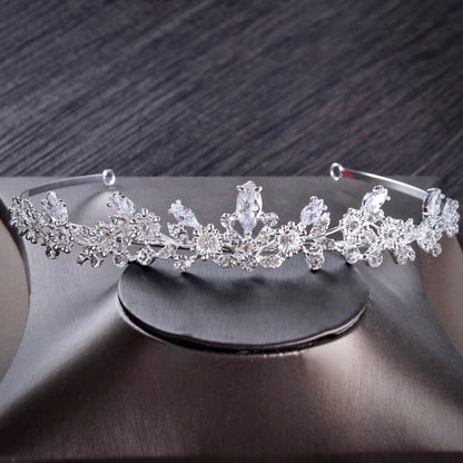 Candice - Silver Cubic Zirconia Bridal 3-Piece Jewelry Set With Tiara