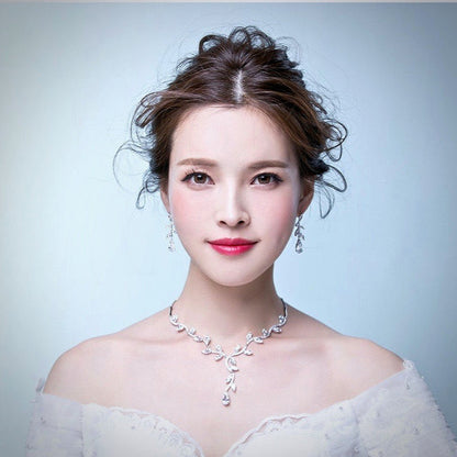 Darla - Silver Cubic Zirconia Bridal Jewelry Set