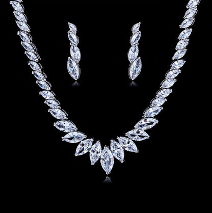Taylor - Silver Cubic Zirconia Bridal Jewelry Set