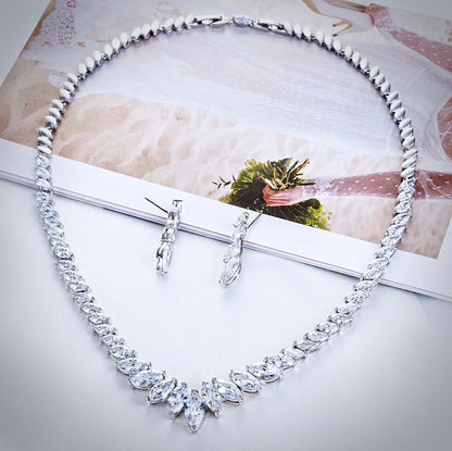Taylor - Silver Cubic Zirconia Bridal Jewelry Set
