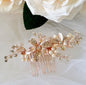 "Thea" - Pearl Bridal Hair Comb - Available in Silver and Rose Gold