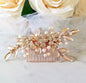 "Aliya" - Pearl Bridal Hair Comb - Available in Silver and Rose Gold
