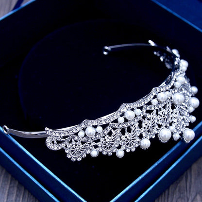 Georgiana - Wedding Pearl and Crystal Tiara