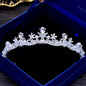 Edith - Wedding Pearl and Cubic Zirconia Tiara - Available in Silver and Gold