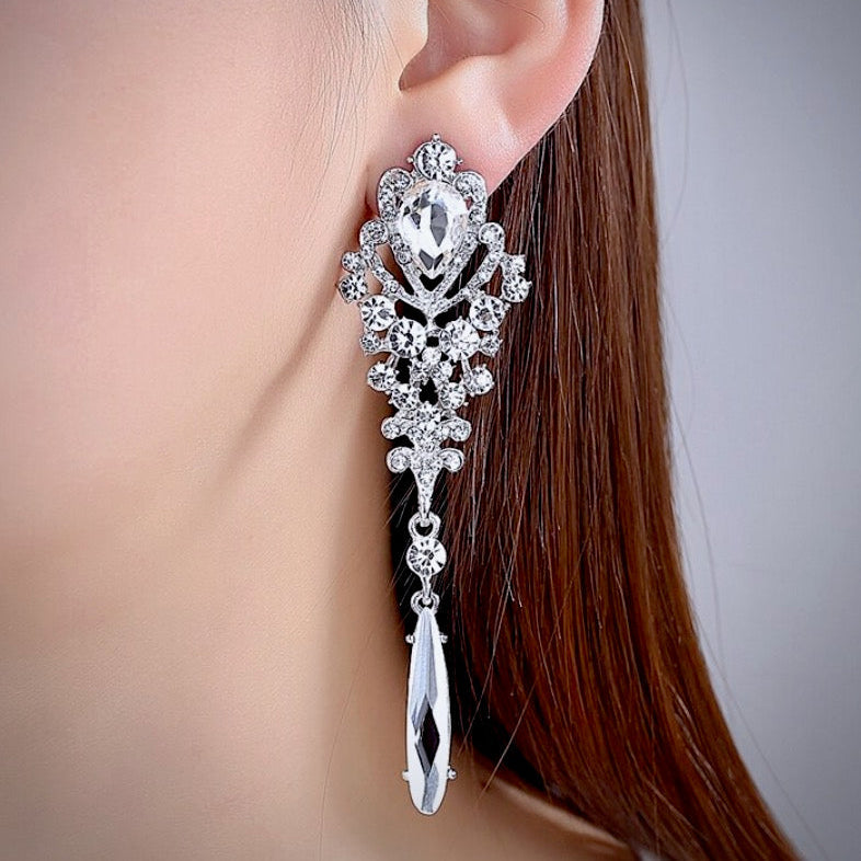 Mariam - Rhinestone Bridal Earrings