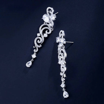 "Addy" - Cubic Zirconia Bridal Earrings