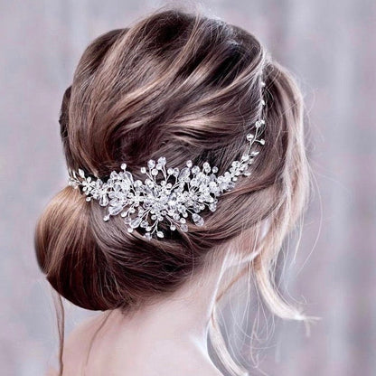"Alessia" - Austrian Crystal Bridal Hair Vine - Available in Silver, Rose Gold and Yellow Gold