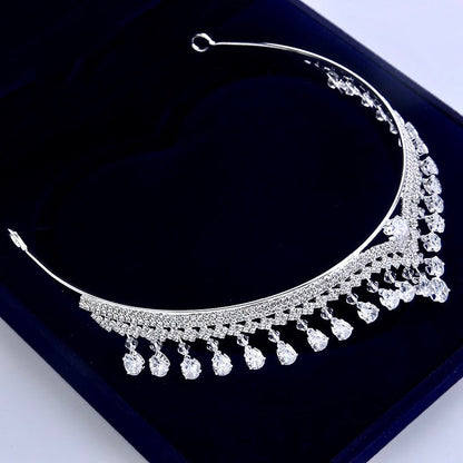 Cher - Silver Cubic Zirconia Bridal Tiara