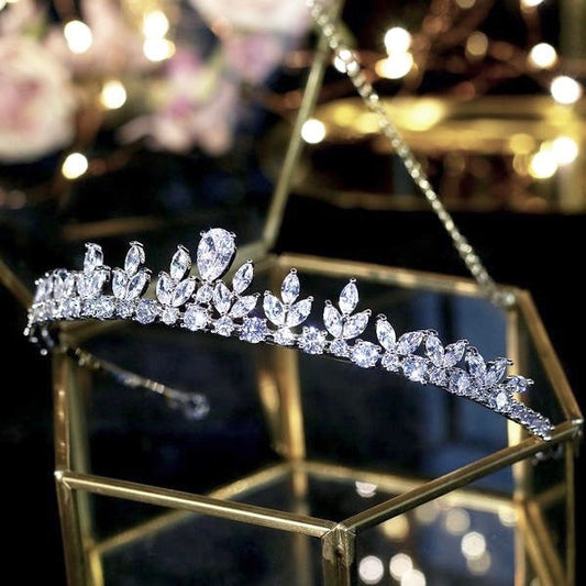 Ivelina - Silver Cubic Zirconia Bridal Tiara