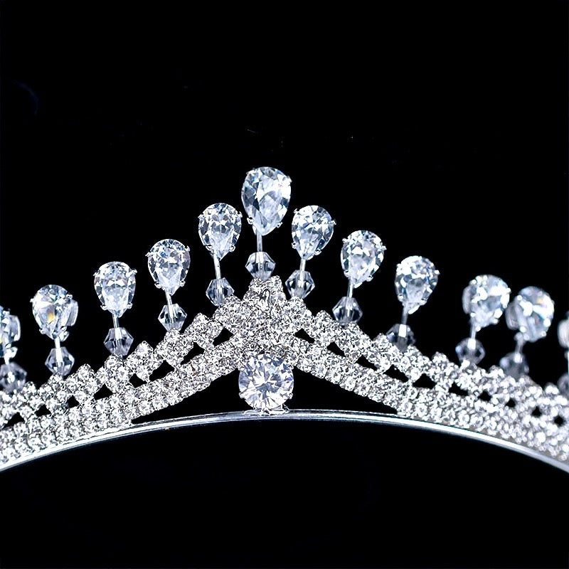 Cher - Silver Cubic Zirconia Bridal Tiara