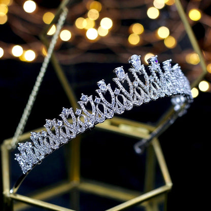 Karyssa - Silver Cubic Zirconia Bridal Tiara