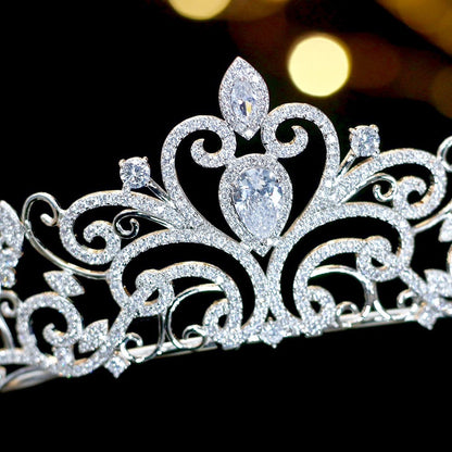 Kyana - Silver Cubic Zirconia Bridal Tiara