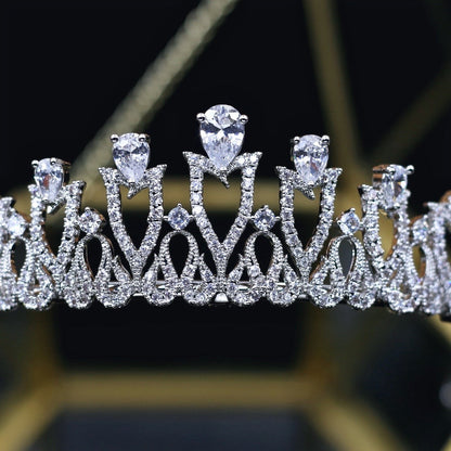 Karyssa - Silver Cubic Zirconia Bridal Tiara