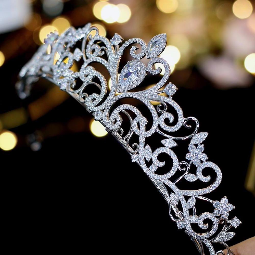 Kyana - Silver Cubic Zirconia Bridal Tiara