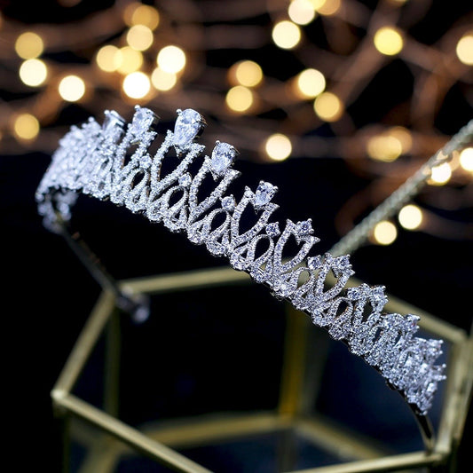 Karyssa - Silver Cubic Zirconia Bridal Tiara