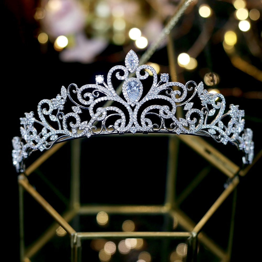 Kyana - Silver Cubic Zirconia Bridal Tiara