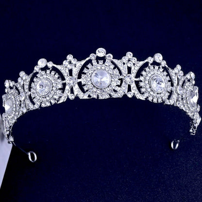 "Donatella" - Rhinestone Bridal Tiara - Available in Rose Gold and Silver