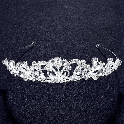 "Chantelle" - Rhinestone Bridal Tiara - Available in Silver and Yellow Gold