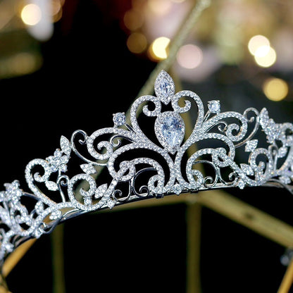 Kyana - Silver Cubic Zirconia Bridal Tiara