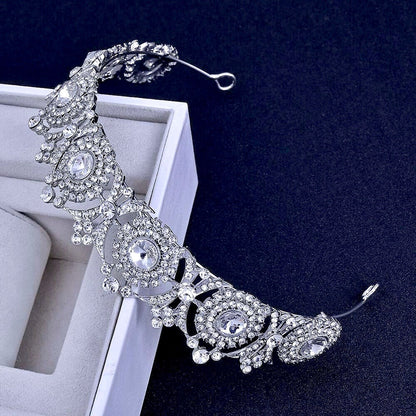 "Donatella" - Rhinestone Bridal Tiara - Available in Rose Gold and Silver