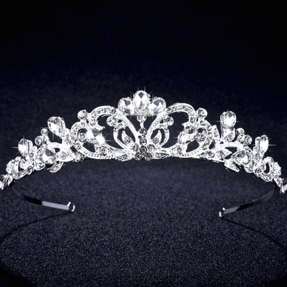 "Chantelle" - Rhinestone Bridal Tiara - Available in Silver and Yellow Gold