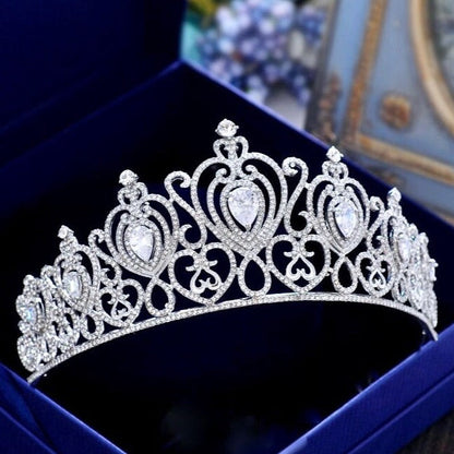 Roma - Cubic Zirconia Bridal Tiara - Available in Silver and Gold