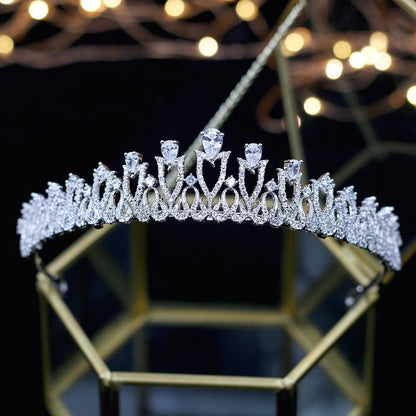 Karyssa - Silver Cubic Zirconia Bridal Tiara