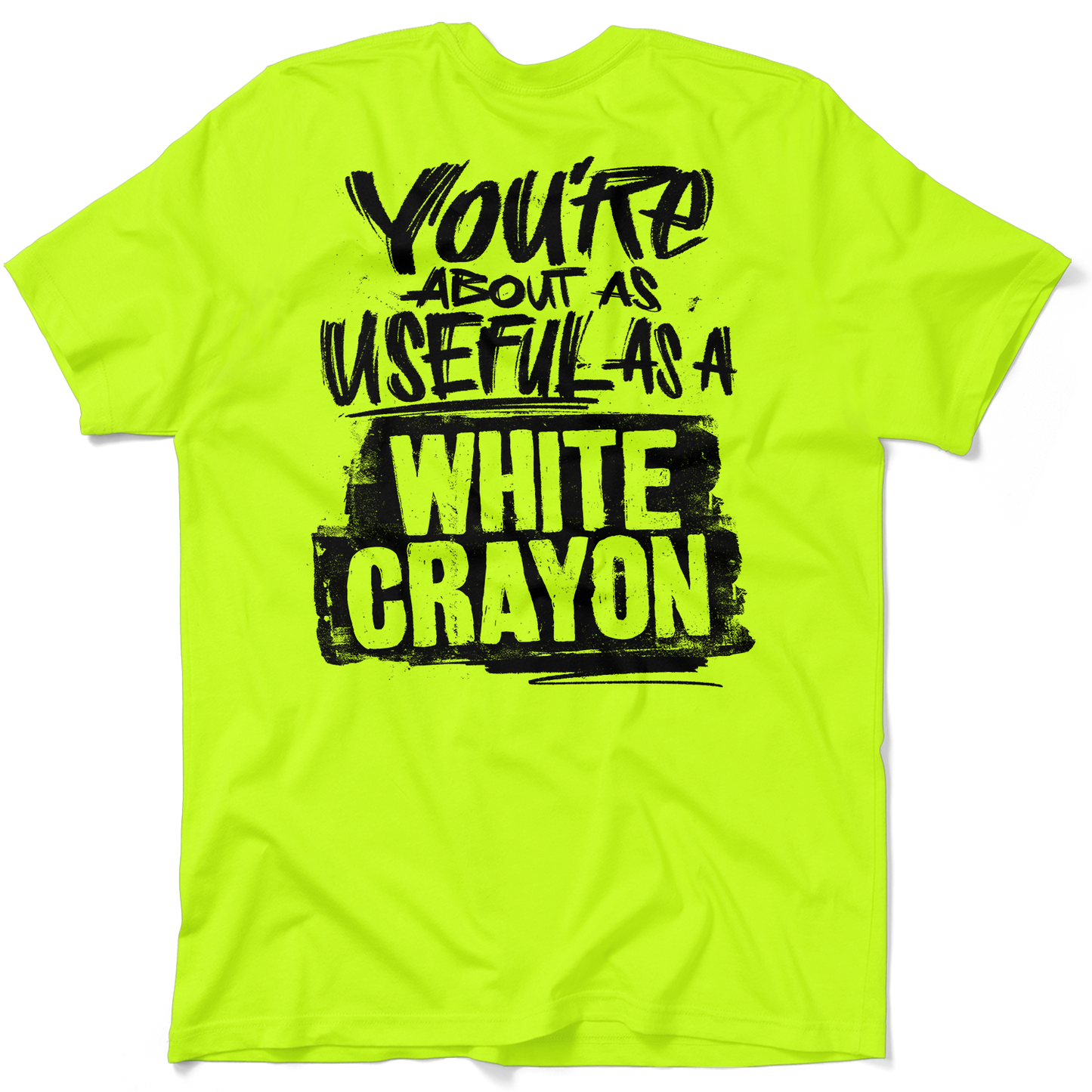 White Crayon - Safety Yellow T-Shirt