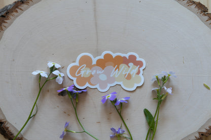Grow Wild (Retro) Sticker