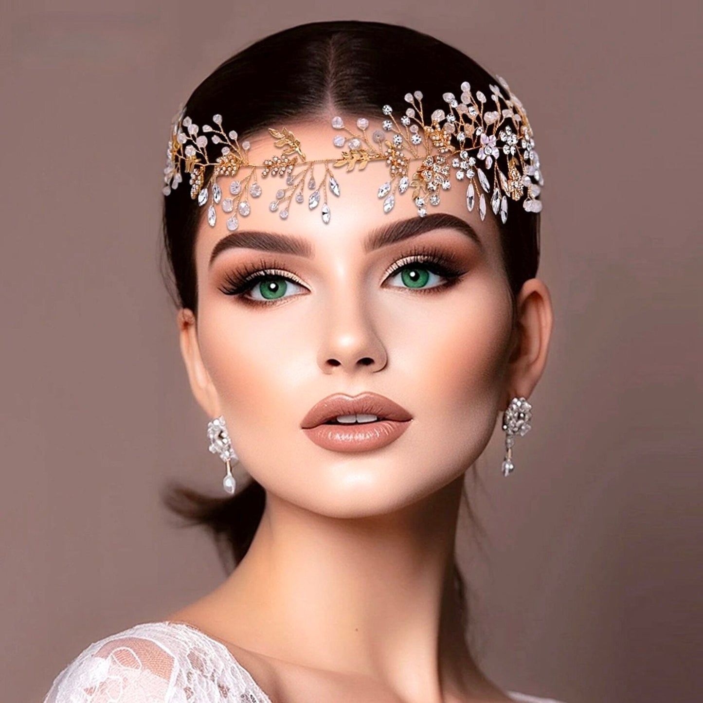 "Harley" - Romantic Pearl Bridal Headband - Available in Gold and Silver