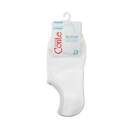 Cotton Ankle Socks Conte Active - Inserts Of Transparent Mesh
