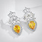 "Loulou" - Yellow Cubic Zirconia Bridal Earrings