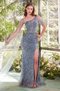 Glimmering Beaded Sheath Gown