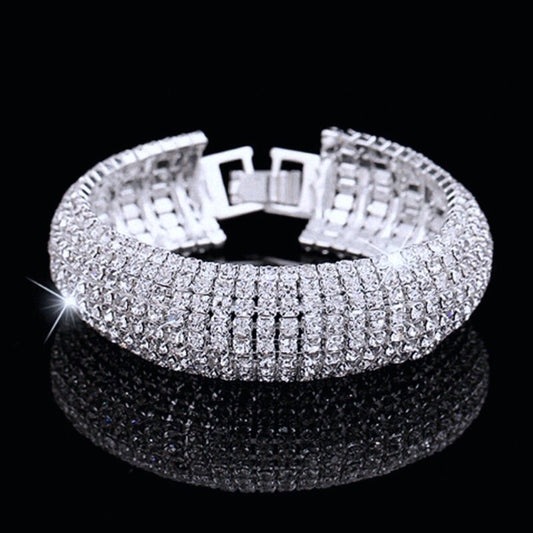 "Verona" - Crystal Bridal Bracelet - Available in Rhodium and Gold