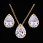 Tina - Cubic Zirconia Bridal Jewelry Set - Available in Silver, Rose Gold and Yellow Gold