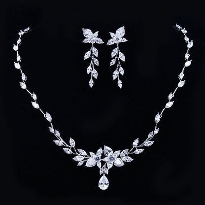 Eliana - Silver Cubic Zirconia Bridal Jewelry Set